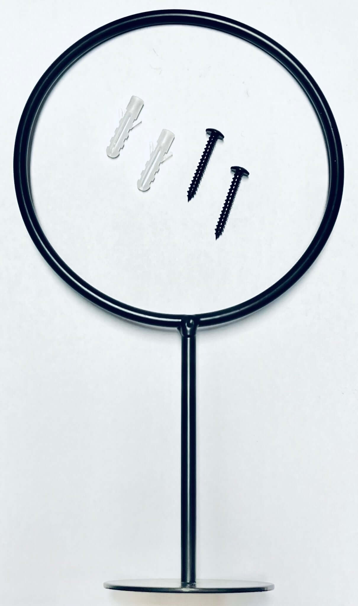 Ballhalter für die Wand – schwarzer Stahl (inklusive schwarzer Schrauben)