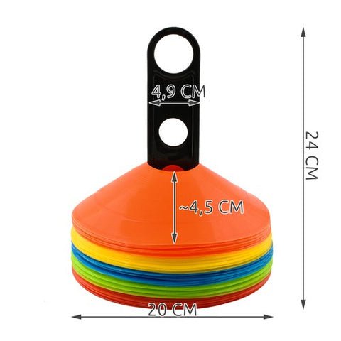 Markeringskegler - 50 stk. (gul, orange, rød, grøn og blå) - Lukaki.dkMarkeringskegler - 50 stk. (gul, orange, rød, grøn og blå)