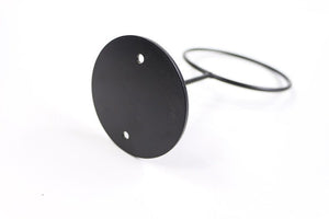 Bollhållare för vägg – svart stål (inklusive svarta skruvar)