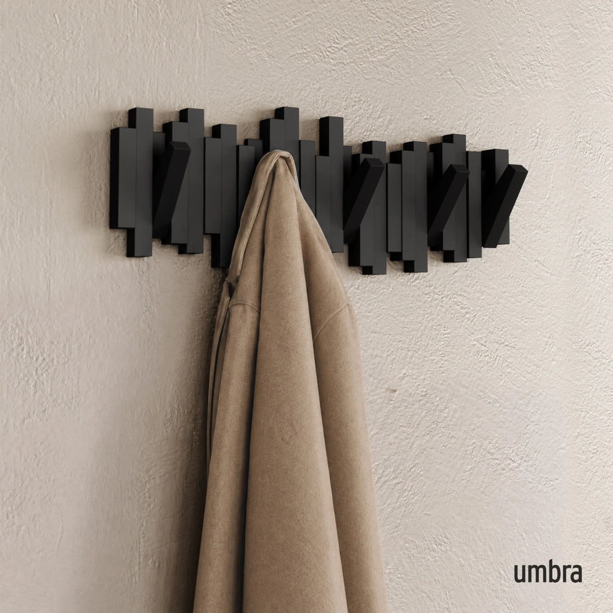 Umbra Sticks Knagerække – Sort, 5 Knager