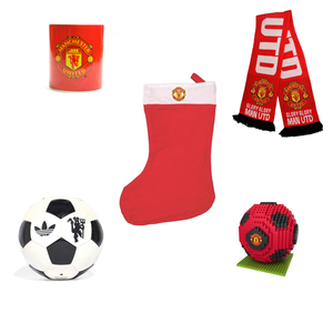 Manchester United Adventsgeschenkpaket – 4 Geschenke + Manchester United Weihnachtsstrumpf