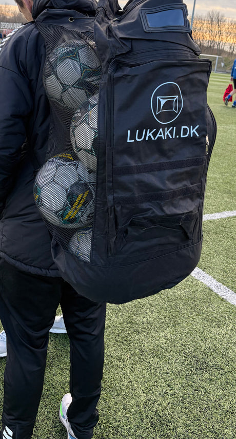 Balltasche für 18–20 Bälle – Rucksack mit Schultergurten, zusätzlichem Fach und Karabinerhaken