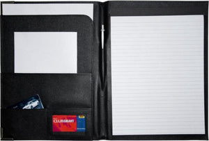 Dokumentmappe / Konferencemappe A4, Sort – med plads til skriveblok, kuglepen og opbevaring - Lukaki.dkDokumentmappe / Konferencemappe A4, Sort – med plads til skriveblok, kuglepen og opbevaring