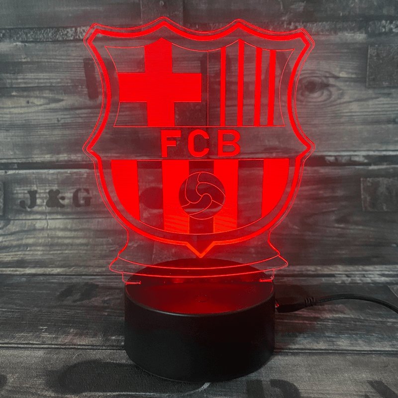 FC Barcelona 3D Fodbold lampe - Lyser i 7 farver - Lukaki.dkFC Barcelona 3D Fodbold lampe - Lyser i 7 farver