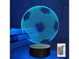 Fodbold lampe 3D (Kabelfri / kan oplades) - Lyser i 12 farver - Lukaki.dk