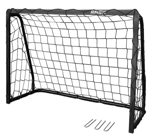 Fodboldmål 150x90 cm i sort stål - Lukaki.dk