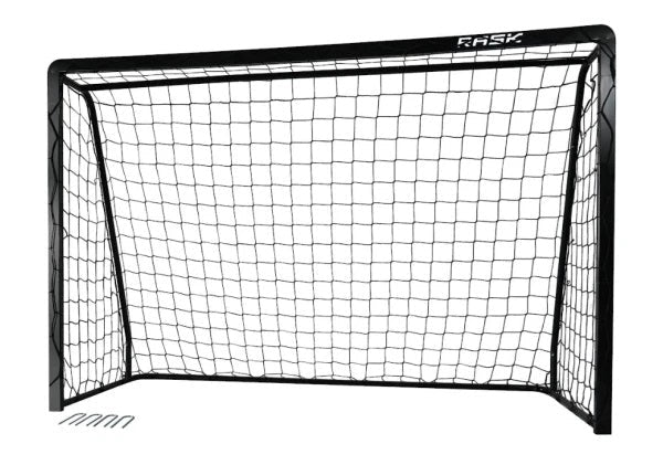 Fodboldmål 240x160 cm i sort stål - Lukaki.dk
