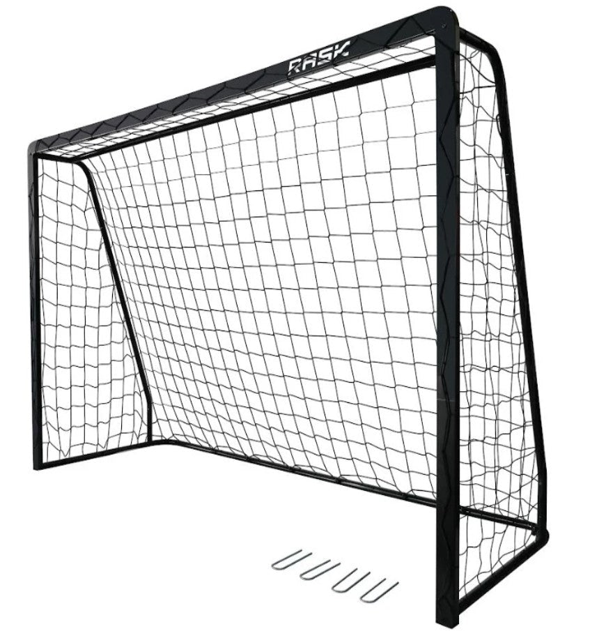 Fodboldmål 300x200 cm i sort stål - Lukaki.dk