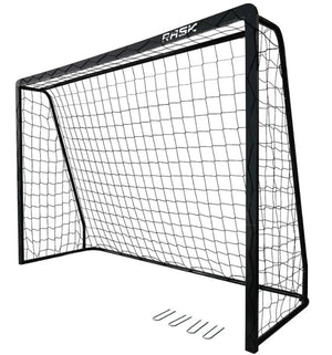 Fodboldmål 300x200 cm i sort stål - Lukaki.dk