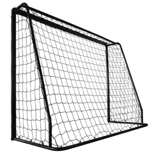 Fodboldmål 300x200 cm i sort stål - Lukaki.dk