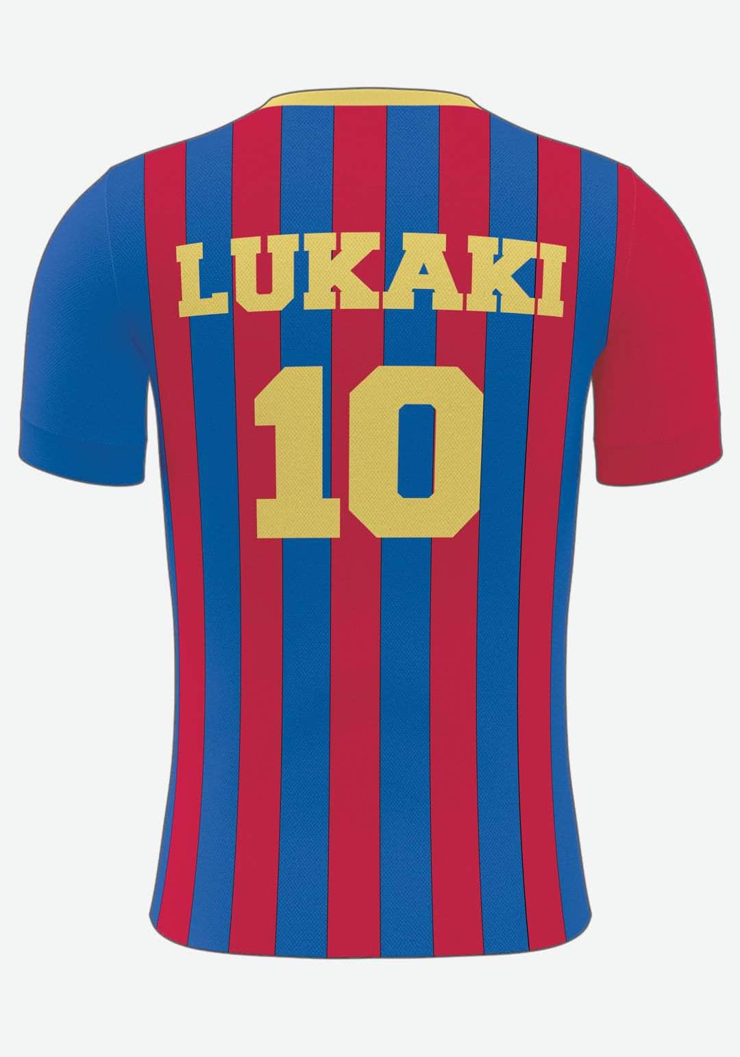 Barcelona-Fußballplakat – mit Ihrem eigenen Namen und Ihrer Nummer