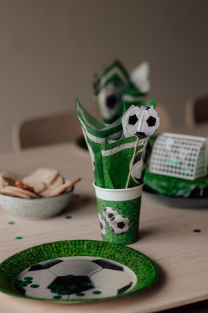 Fodboldservietter – 20 stk. – Grønt fodboldtema – 33x33 cm - Lukaki.dkFodboldservietter – 20 stk. – Grønt fodboldtema – 33x33 cm