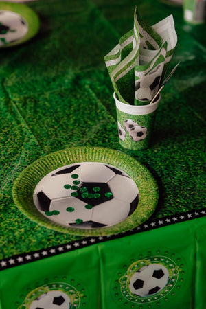 Fodboldservietter – 20 stk. – Grønt fodboldtema – 33x33 cm - Lukaki.dkFodboldservietter – 20 stk. – Grønt fodboldtema – 33x33 cm