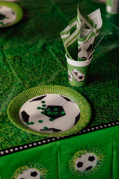 Fodboldservietter – 20 stk. – Grønt fodboldtema – 33x33 cm - Lukaki.dkFodboldservietter – 20 stk. – Grønt fodboldtema – 33x33 cm