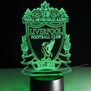 Liverpool 3D Fodbold lampe - Lyser i 7 farver - Lukaki.dkLiverpool 3D Fodbold lampe - Lyser i 7 farver