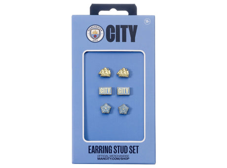 Manchester City Øreringe - 3 designs i 1 pakke - Lukaki.dkManchester City Øreringe - 3 designs i 1 pakke