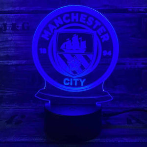 Manchester City 3D Fodbold lampe - Lyser i 7 farver - Lukaki.dkManchester City 3D Fodbold lampe - Lyser i 7 farver