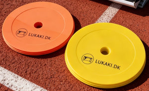 Flache Markierungskegel mit Halter – 30 Stück in Orange und Gelb