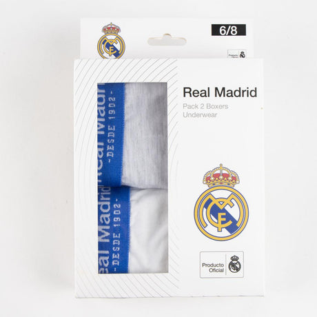 Real Madrid Boxershorts til Børn, grå/hvid – 2 stk. - Lukaki.dkReal Madrid Boxershorts til Børn, grå/hvid – 2 stk.