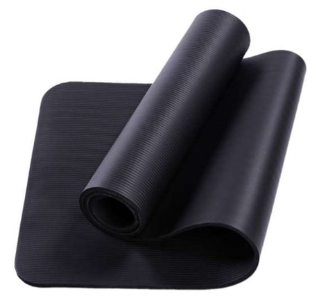 Yoga-/Fitnessmatte, schwarz – 180 x 60 x 1 cm.