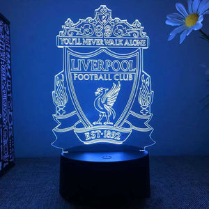 Liverpool 3D-Fußballlampe – Leuchtet in 7 Farben